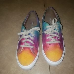 Ladies Tie Dye Canvas Sneakers